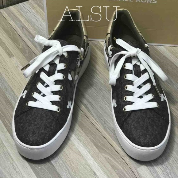 Michael Kors Poppy Lace Up mini MK Logo Blown W - Picture 3 of 8